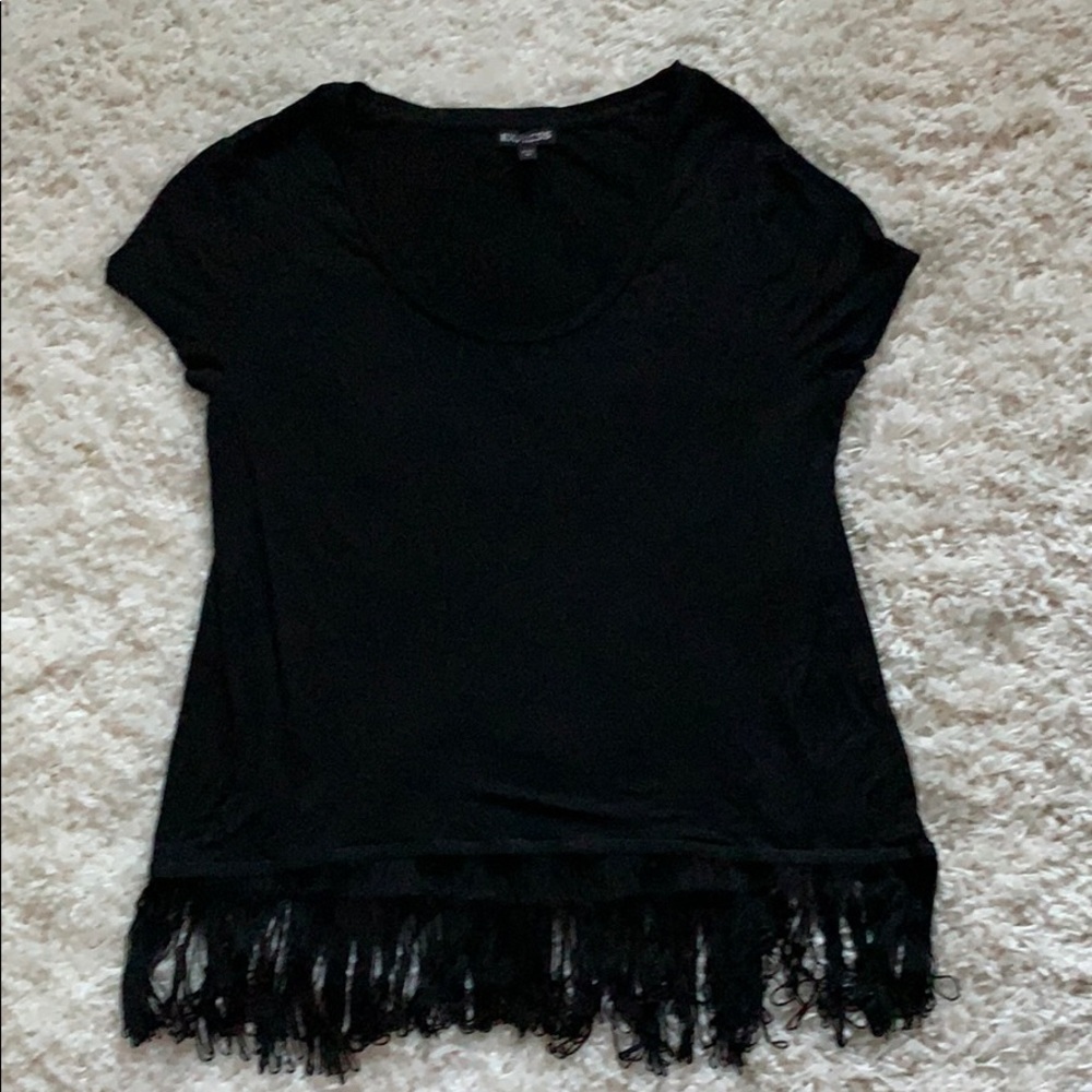 Express top with fringe detail